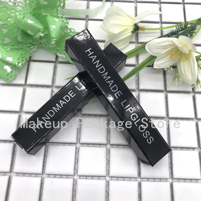 

100pcs/lot 2*2*12cm 2*2*13cm Cosmetic Black Paper Packing Box for Lip Gloss Tube, Empty Paper Packing Box of Lipgloss Container