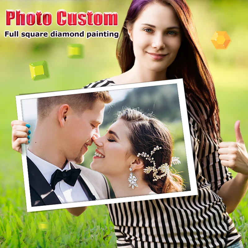 

Diamond Painting Photos Custom Square Round Picture of Rhinestones Diamond Embroidery Baby Weeding and Parents gift