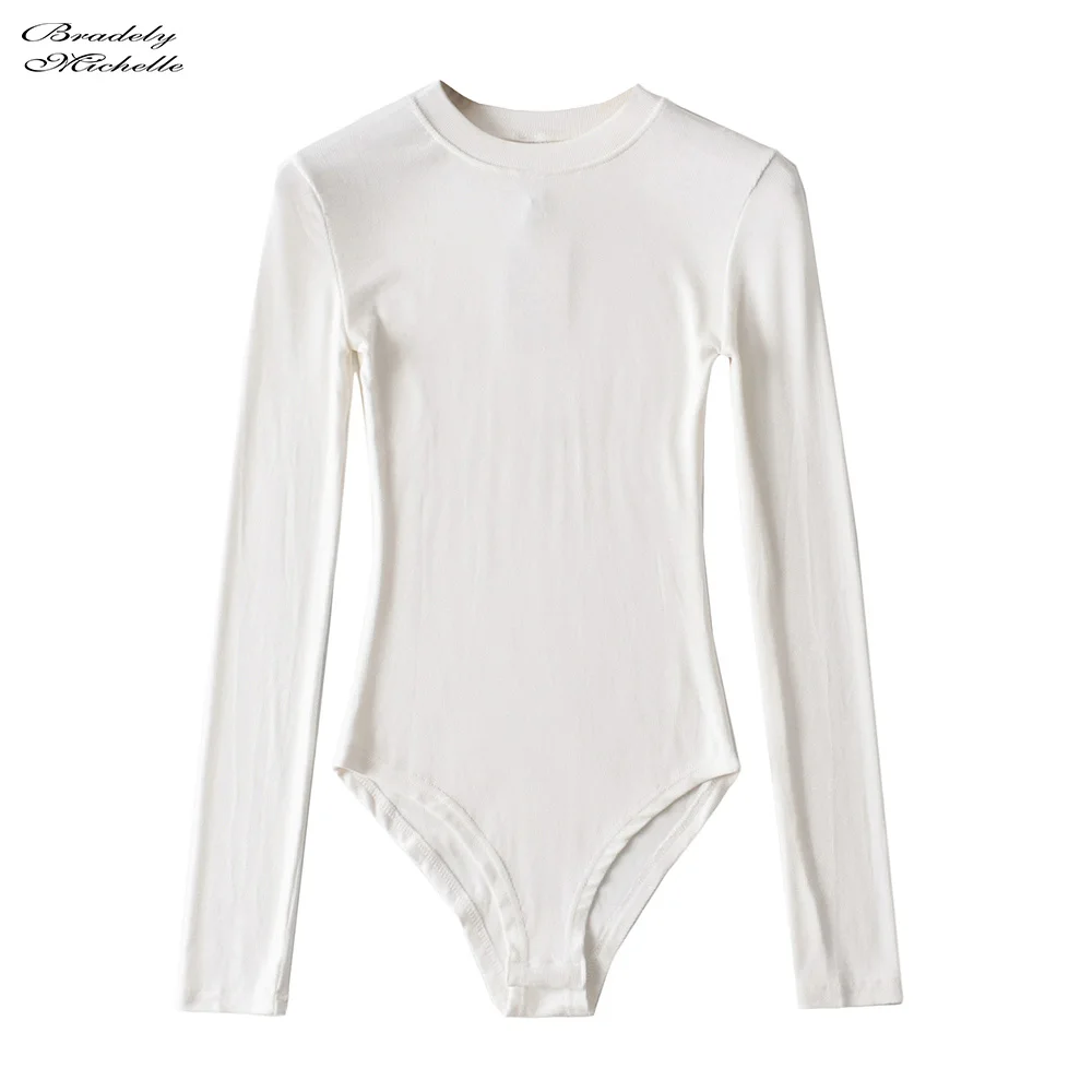 Женский винтажный комбинезон BRADELY MICHELLE облегающий Топ с длинным рукавом и