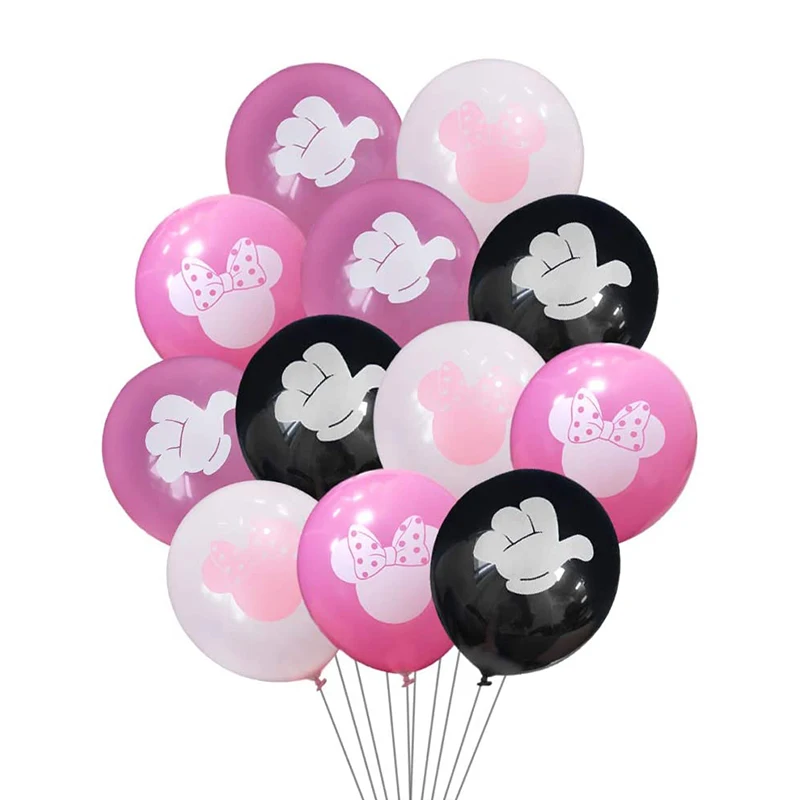 Латексные воздушные шары Минни Маус 12 шт. дюймов конфетти для воздушного шара