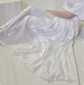 Юбка женская трапециевидная с высокой талией и эластичным поясом