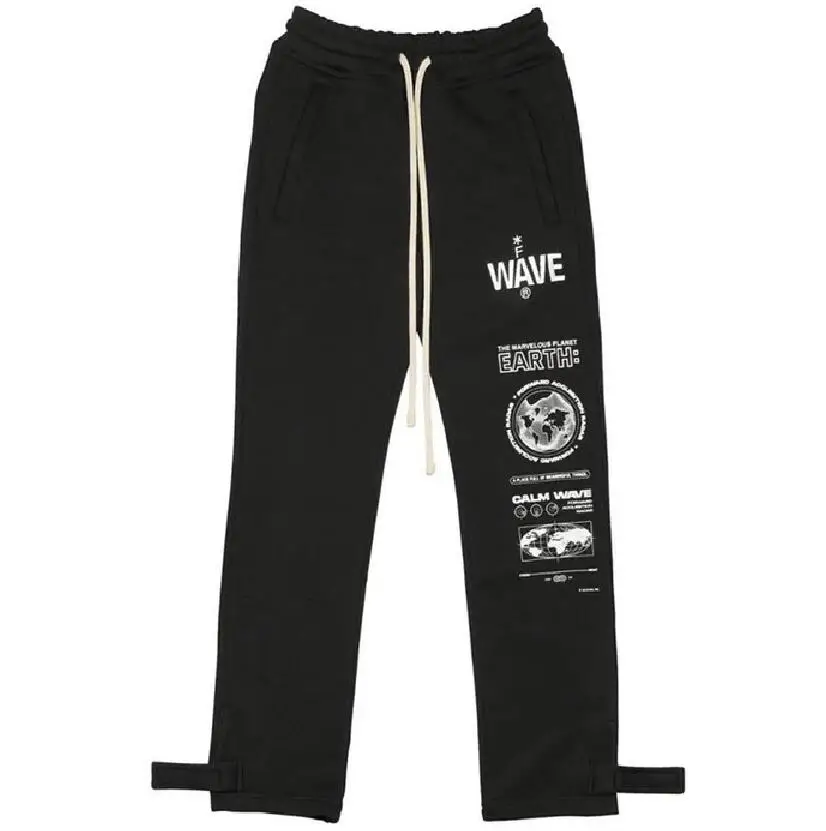 

21FW Топ хип-хоп дальний архив мужские женские мужские брюки на шнуровке с вышивкой тренировочные брюки для бега высокое качество большие махровые брюки