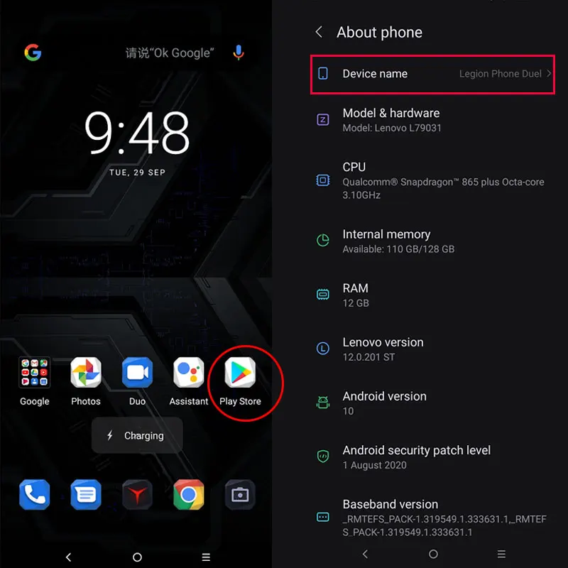 Игровой мобильный телефон Lenovo Legion Pro с глобальной прошивкой экран 6 65 дюйма 144 Гц