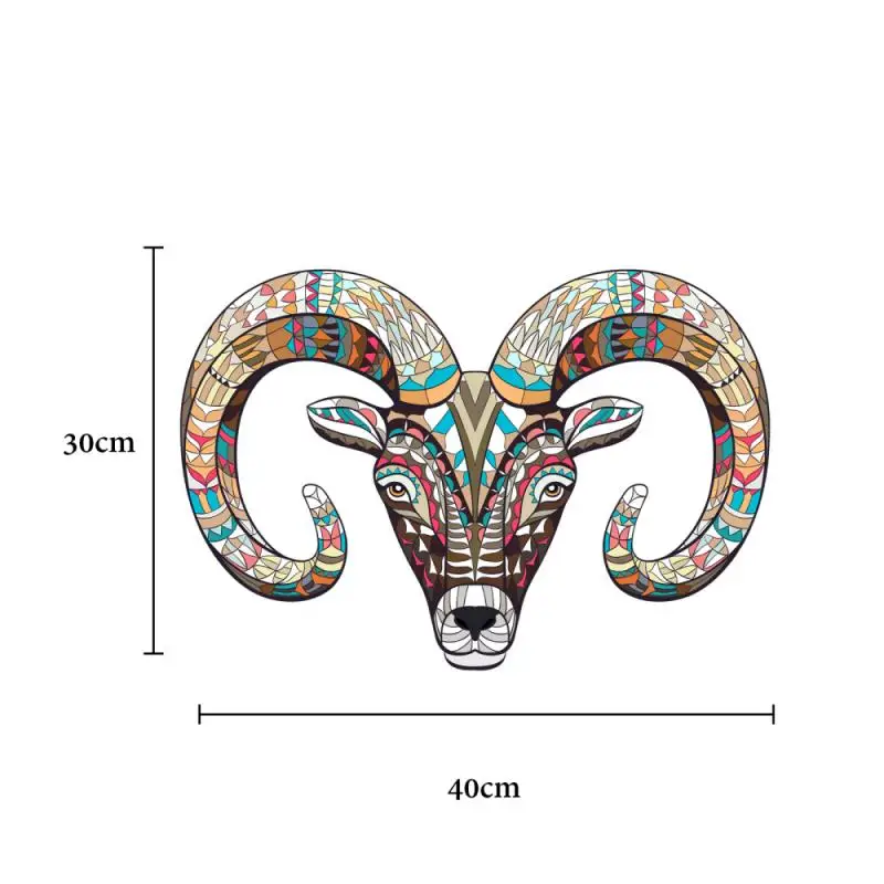 

Mysterious Lion Panda Wolf Eagle Sheep Bear Wooden Jigsaw Puzzle Adults Children DIY Toy 194 Pcs 3D Puzzles Dropshipper