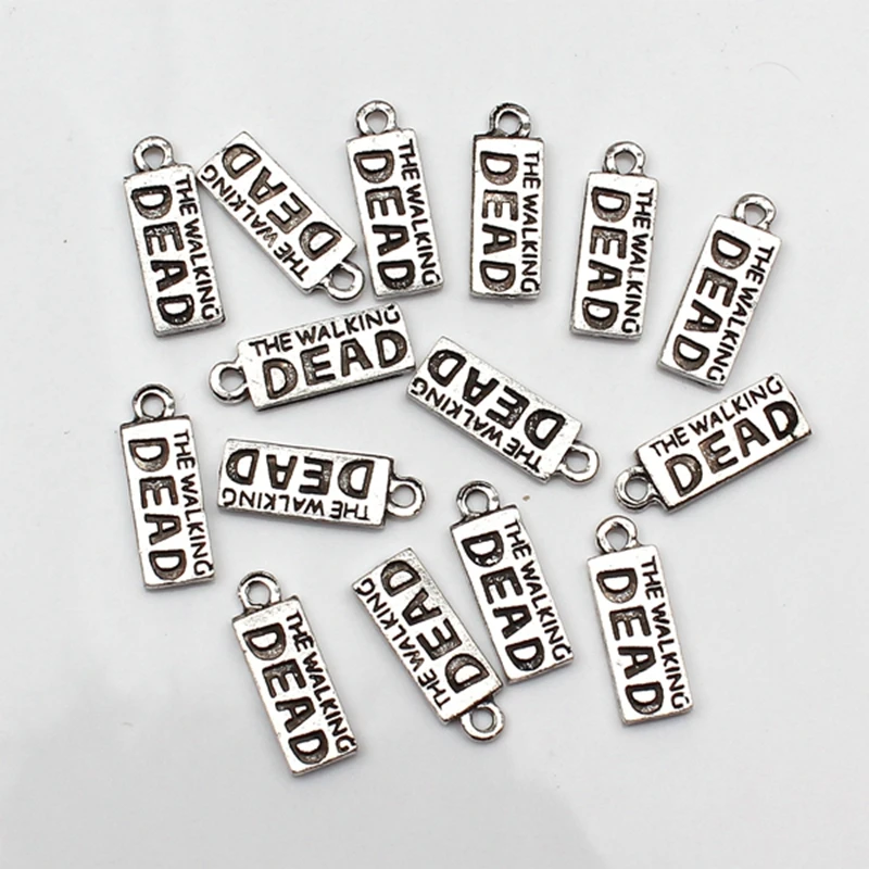 

6pcs Charms the walking dead 21*7mm Making pendant fit Vintage Tibetan Silver,DIY bracelet necklace Handmade
