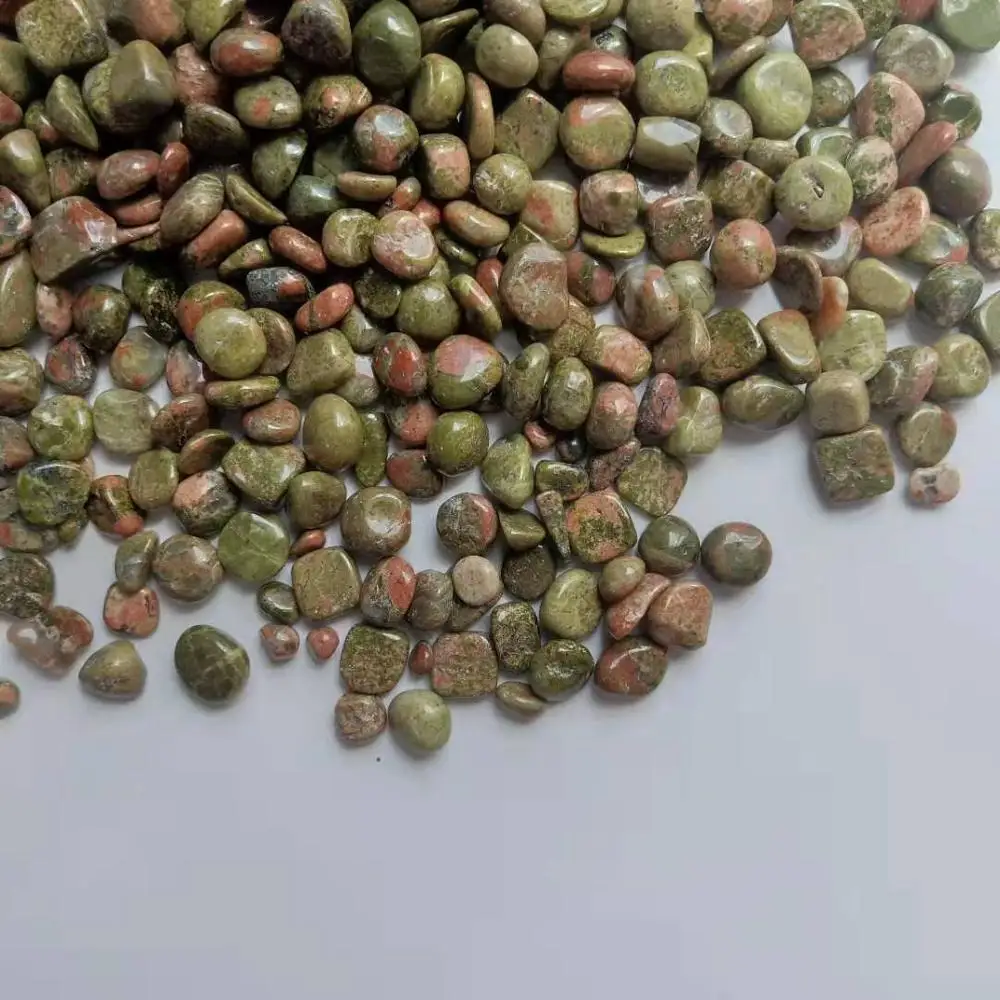 Бесплатная доставка! Оптовая продажа высокого качества 100 грамм 5 ~ 9 мм Unakite