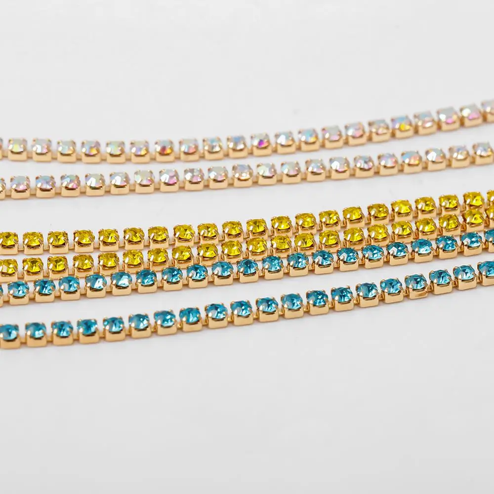 

IngeSight.Z Luxury Bling Colorful Crystal Anklet Bracelet Charm Shiny Rhinestones Anklet Set Barefoot Sandals ankle Foot Jewelry