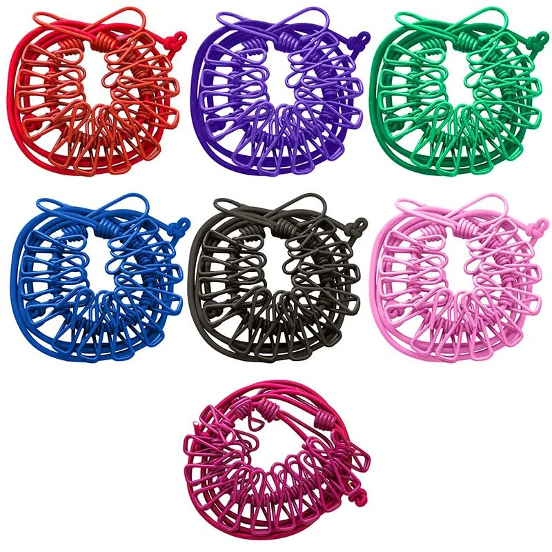 Портативная дорожная бельевая веревка выдвижная для кемпинга регулируемая с 12