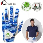 Мягкие мужские Перчатки Для Гольфа Cabretta, 6 шт., кожаные дышащие перчатки с шариковым маркером, левая и правая перчатки для гольфа, летняя Прямая поставка