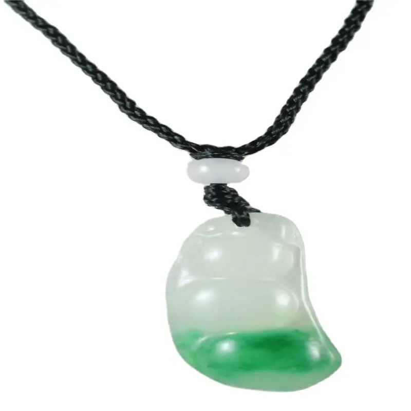 Китайский красивый натуральный нефритовый ручной резной кулон Lucky Bean | Дом и сад