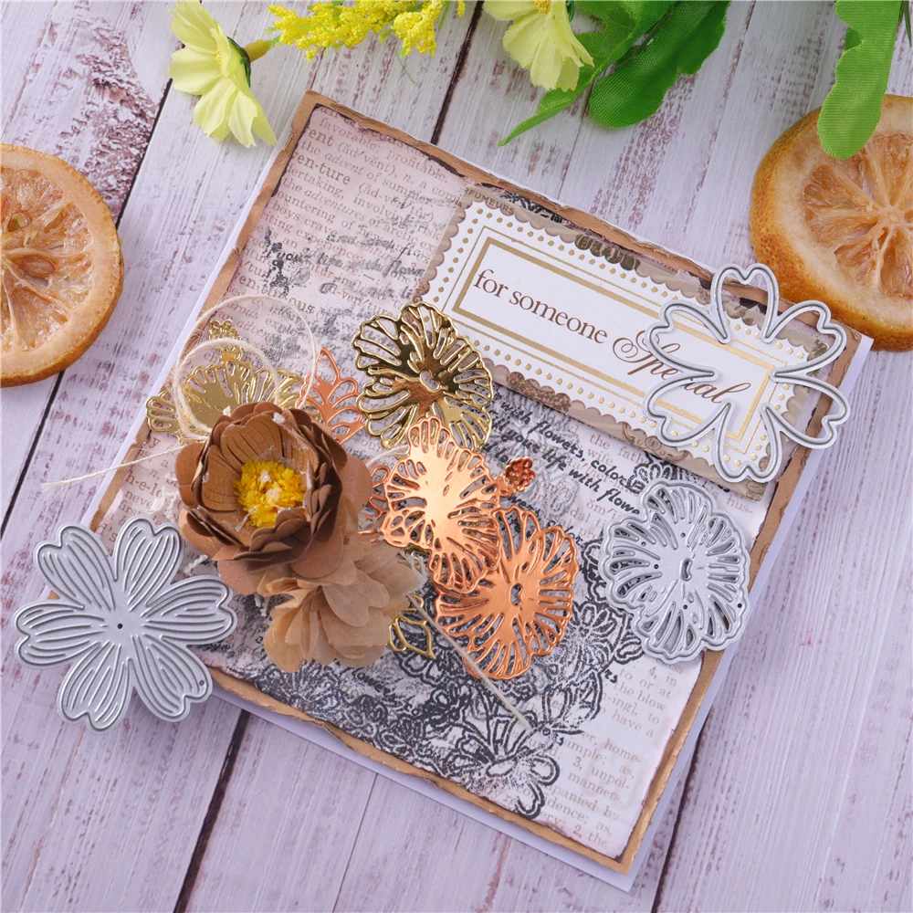Слойные Цветочные штампы DiyArts металлические Вырубные для скрапбукинга ремесла