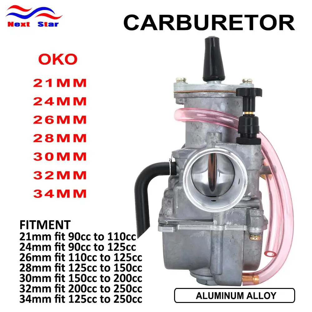 

For OKO 21 24 26 28 30 32 34 For Keihin Aluminum Alloy Original Carburetor Carburador With Power Jet For Racing Moto 90cc-250cc