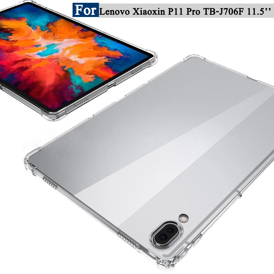 

Силиконовый чехол для Lenovo Xiaoxin P11 Pro 11,5 ''TB-J706F J706N J706L 11,5 дюймов прозрачный однотонный мягкий чехол-накладка из ТПУ чехол для планшета кожаный К...