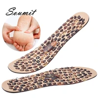 soumit cobblestone massage insoles for men women soft rubber therapy acupressure foot pad weight lose shoes insert feet insole