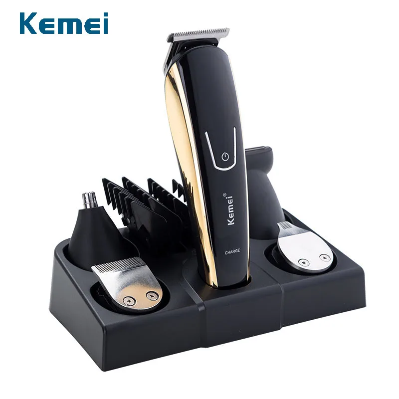 

100-240V Kemei 5 in 1 Electric Shaver Hair trimmer Titanium Clipper Beard Razor Men Styling Tools Shaving Machine For Barber