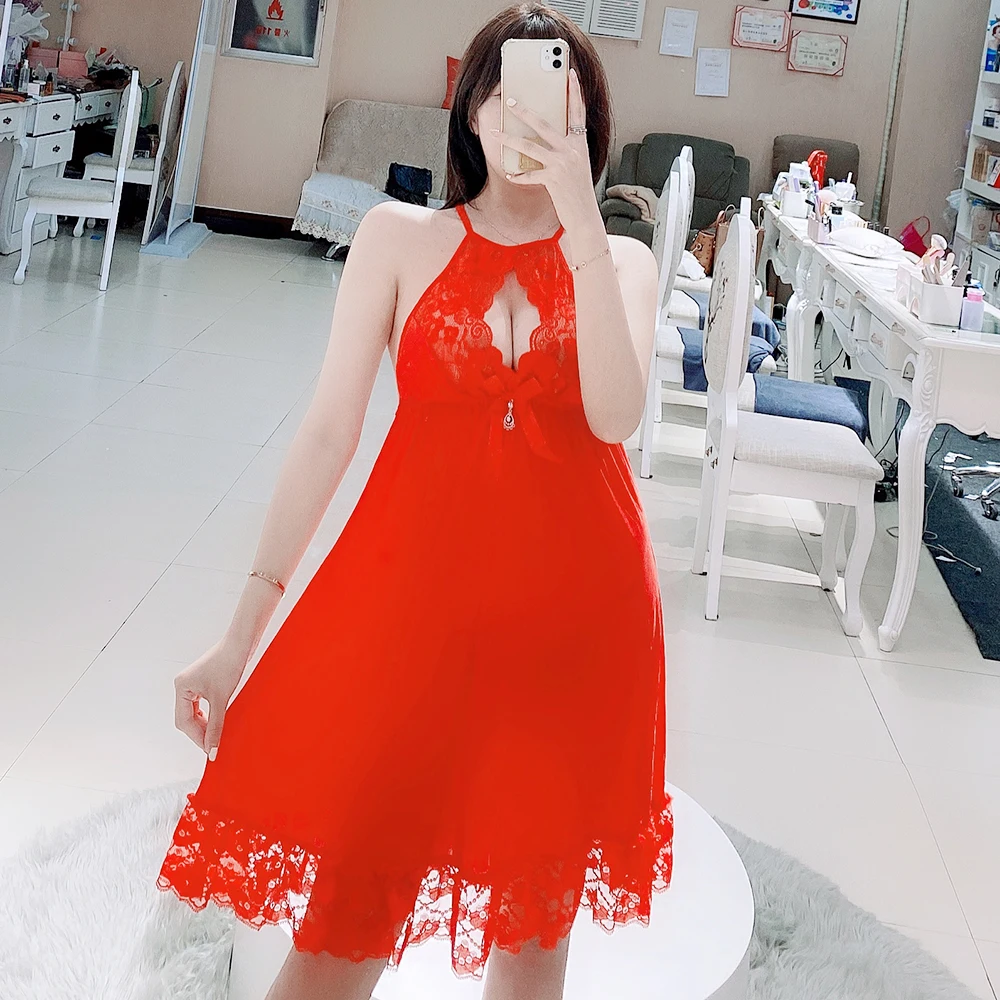 Размера плюс Для женщин пижамный комплект женского белья сексуальное кружево