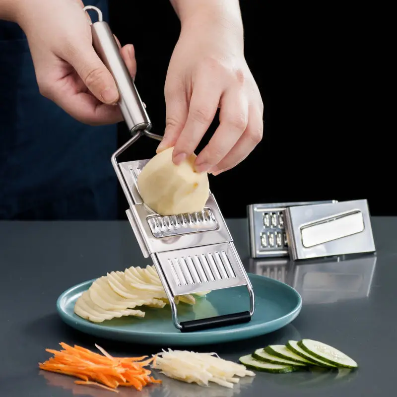 

3 In1 Stainless Steel Vegetable Slicer Grater Cutter Shredders Household Universal Potato Peeler Carrot Grater Kitchen Tools