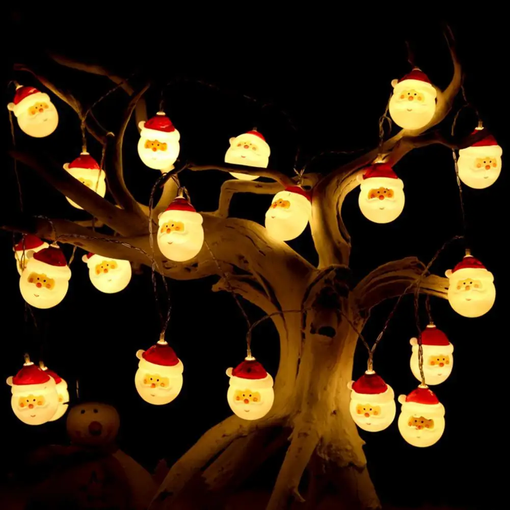 Светодиодный ные лампы милые маленькие красивые мигающие в виде Санта-Клауса