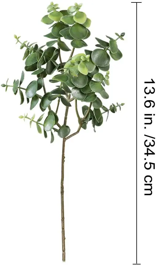 Искусственные серые зеленые листья эвкалипта стеблей 13 6 'высокий объемный