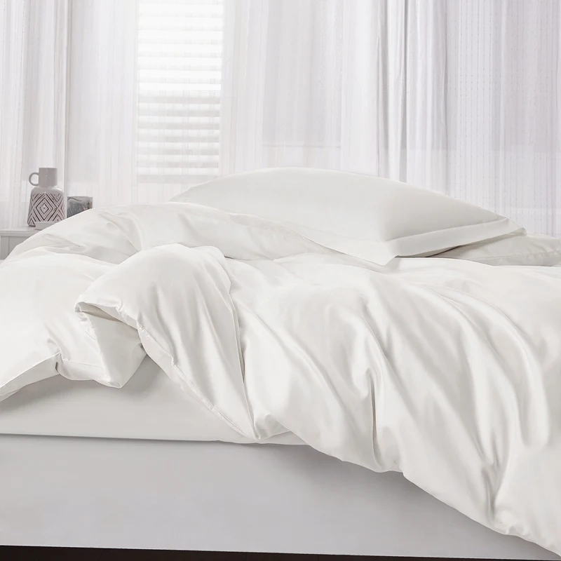 

Lofuka Deep Sleep 100% Cotton White Bedding Set Superior Hotel Quality Queen King Soft Duvet Cover Set Fitted Sheet Pillowcase