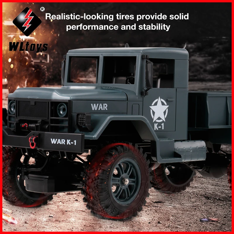 

WLtoys 124302 RC Car 1:12 2.4GHz 4WD Full-Scale Speed 1200G Load Military Off-road RC Cars Toys for Children Kids Toy