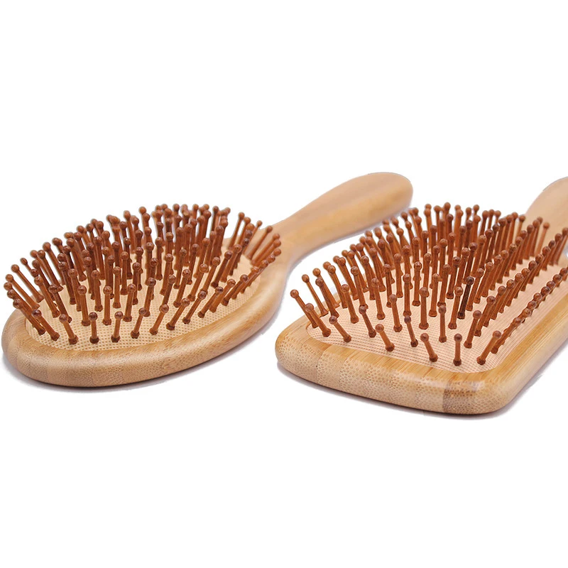 

Hair Brush Wood Bamboo Hair Vent and Beauty SPA Massager Massage Comb Make Thin Long Curly Hair Health and Massage Scalp INTE99