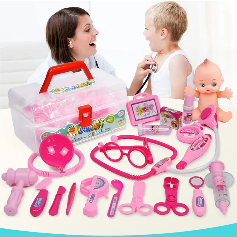 19 шт. детские игрушки чемоданы для врачей|Наборы доктора| |