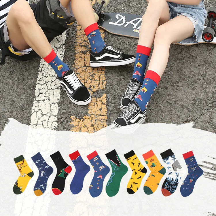 Socks Unisex Different Design Funny Cotton Long Women Men Socks Gifts for Lovers Harajuku Autumn Winter Fashion Happy Sock