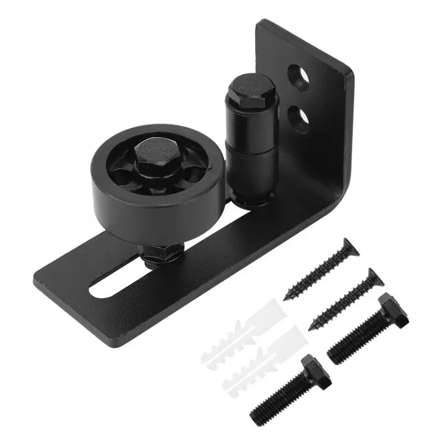 

Adjustable Barn Door Floor Guide Stay Roller Wall Mount Non-Scratch Wheels Steel Door Roller Sliding Bottom Floor Door Guide Set