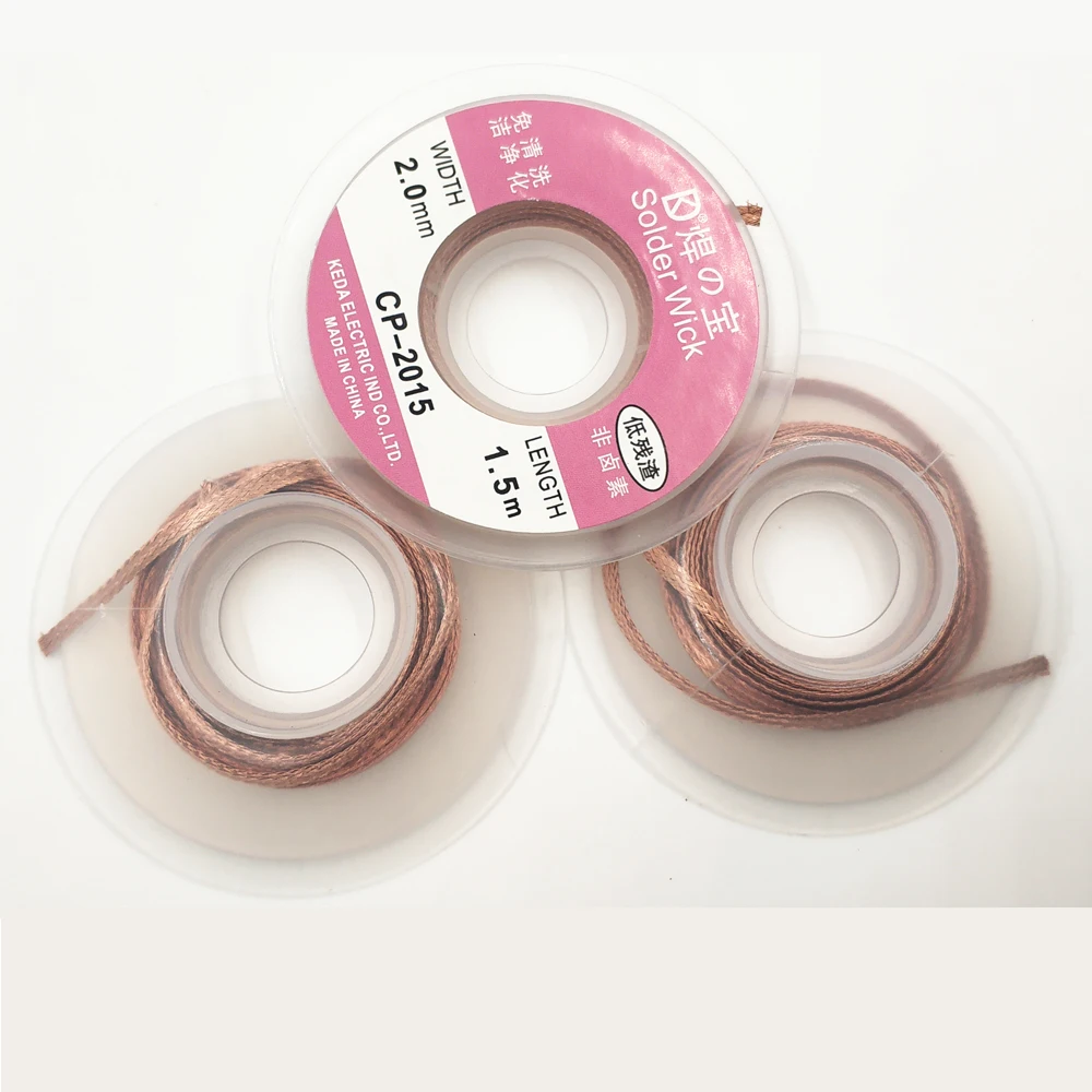 Оплетка для удаления припоя медный фитиль длина 1 5 м ширина 2 0 мм аксессуар |