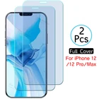 2 листа защитного стекла для iPhone 12 iPhone12 i Phone 12 Pro 12 Pro Max Защита экрана для Apple 12 Pro Max Sklo полное покрытие