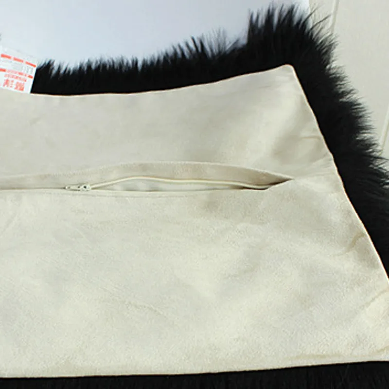 Faux Fur Chair Cushion Square Home Decorated Office Zipper Soft Warm Plush Pillow For Padchair Chairs sofa cushion | Дом и сад