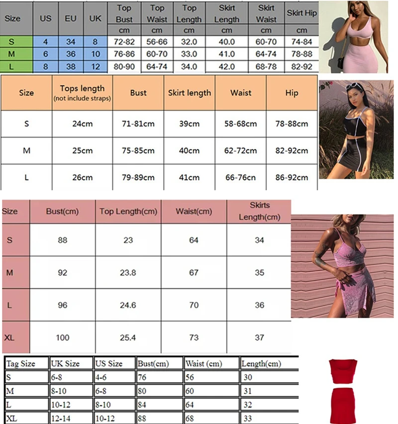 

Summer Casual Women Clothes Sets 2pcs Vest Tank Top+High Waist Mini Pencil Skirt Party Bodycon Outfits Slim OL Streetwear