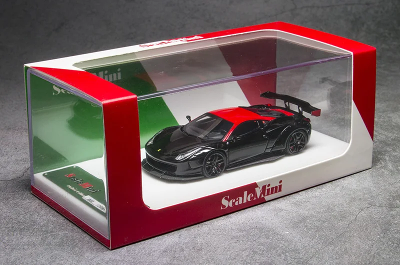 

ScaleMini 1:64 Liberry Walk 458 Resin Gray Black/Red army-green Model Car
