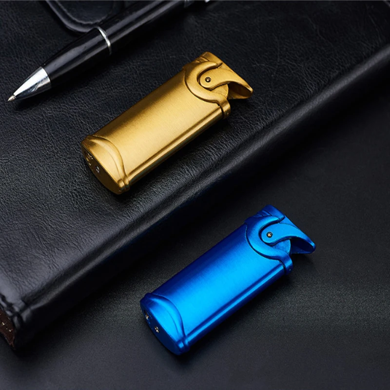 Креативная ветрозащитная Зажигалка в стиле ретро турбо-Бутановая струя