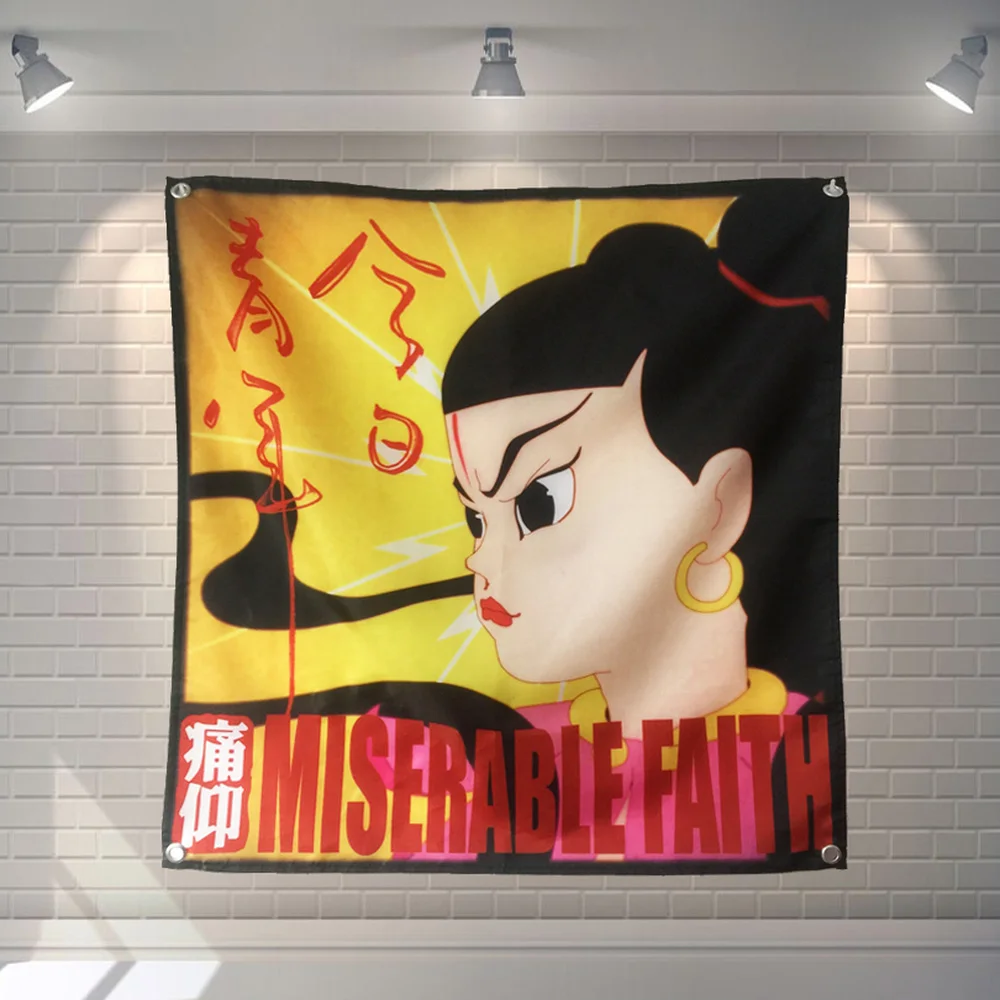 

Classic Rock 'n' Roll Popular Music Band Posters High Quality Four Holes Flag & Banner Office Music Studio Room Wall Decoration