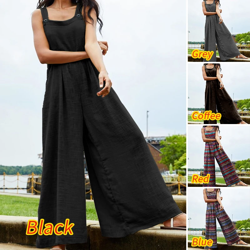 Celmia размера плюс женские комбинезоны винтажные ремни 2021 Летние повседневные