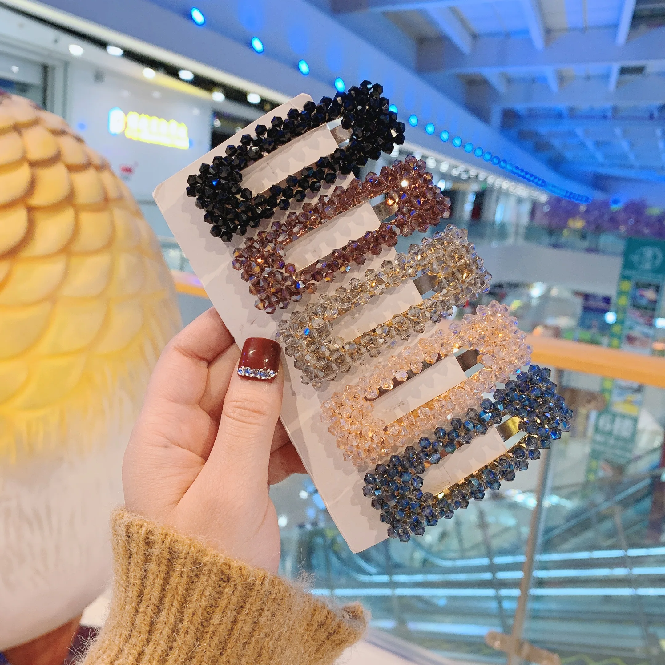 Модные женские Украшения блестящие хрустальные шпильки для волос заколки женщин