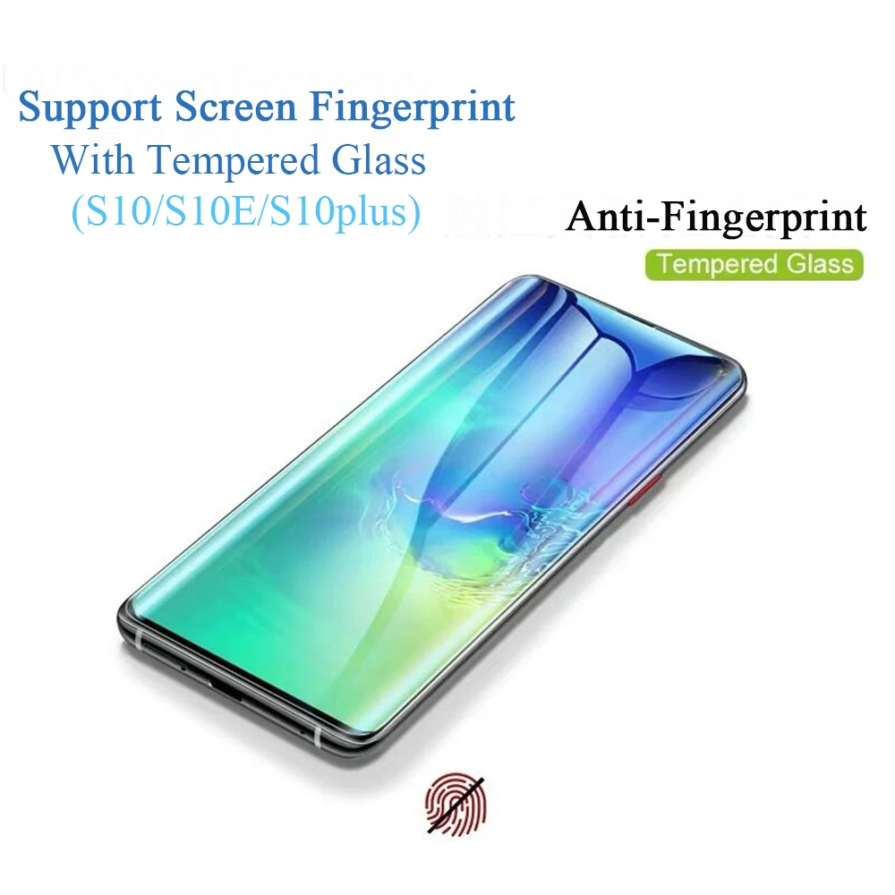 Нано-жидкая пленка для samsung Note 8 9 S10 S9 S8 Plus S7 Edge, ультрафиолет, полный клей, закаленное стекло, прозрачная защитная пленка для Galaxy S10E