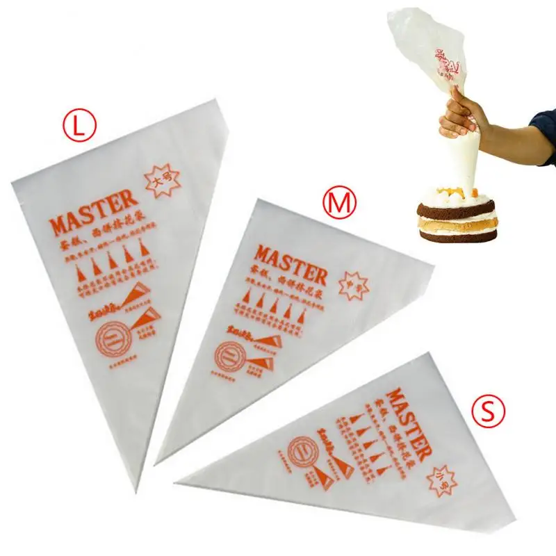 Одноразовый кондитерский мешок 100 шт. S/M/L для глазирования торта блестящий