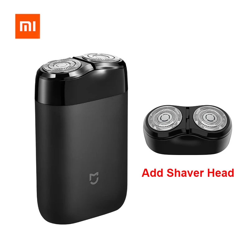 Add Shaver Head Новинка, Xiaomi Mijia электробритва 2, с Плавающей головкой, портативная Водонепроницаемая бритва, бритвы, USB, перезаряжаемая стальная Мужская - Цвет: Add Shaver Head
