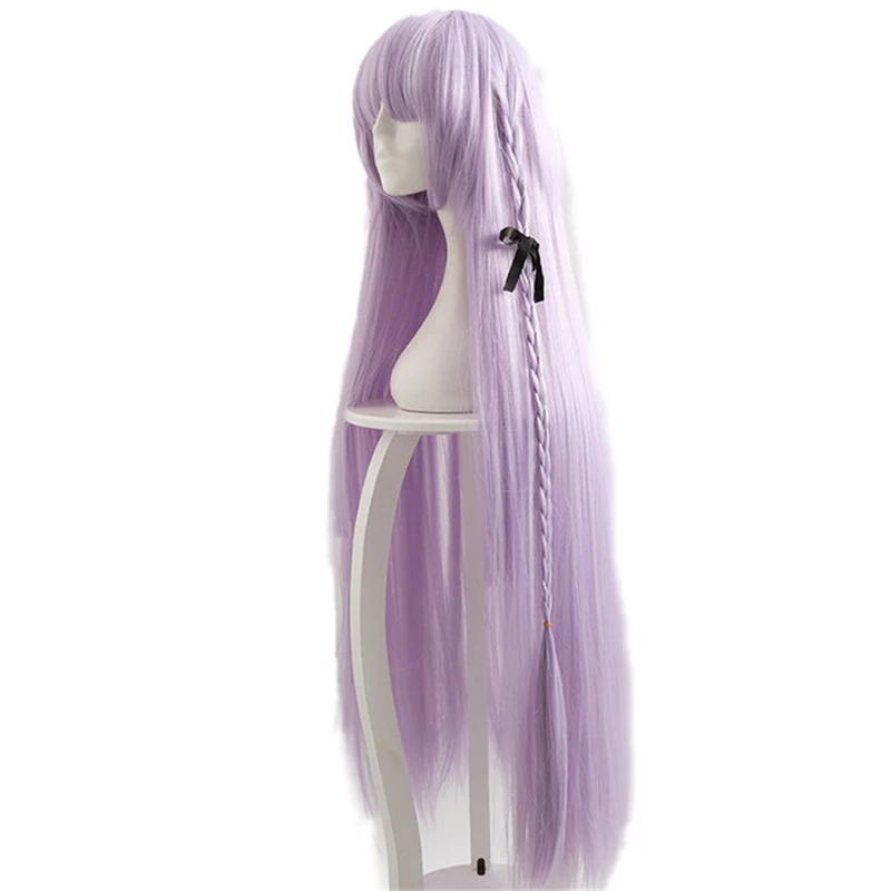 Парик Kirigiri Kyouko для косплея игра данганронпа длинные прямые плетеные косички из