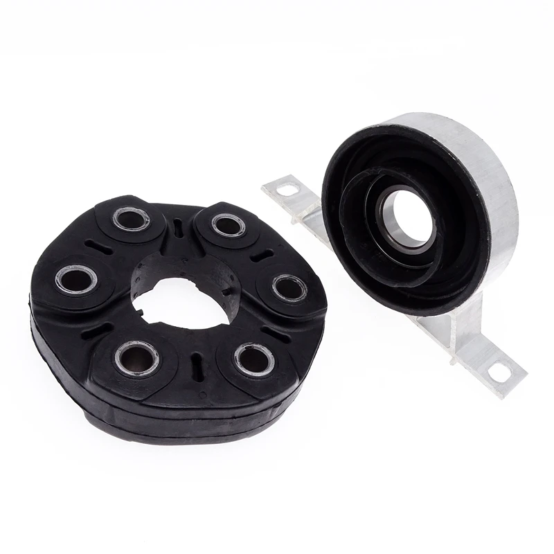 

JIUWAN 1 Set Driveshaft Center Carrier Bearing Support Black Flex Disc Kit Fit For BMW 3 Series Z4 E46 26111209168 26111227420