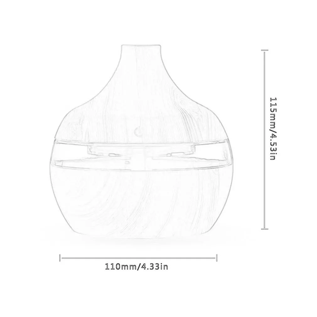 

Wood Grain Aromatherapy Usb Humidifier Water Droplets Air Purification Essential Oil Aroma Diffuser Creative Home Grain