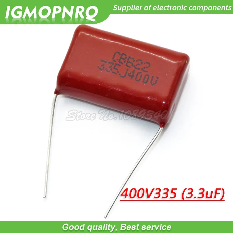 10 шт. 400V335J 3 мкФ Шаг 25 мм 400 В 335 3300nf CBB P25 полипропиленовый пленочный