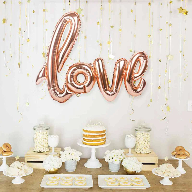 

108x64cm Love Foil Balloons Helium Ballons Wedding Birthday Party Decorations Kids Adult Valentine's Day Anniversary Air Globos