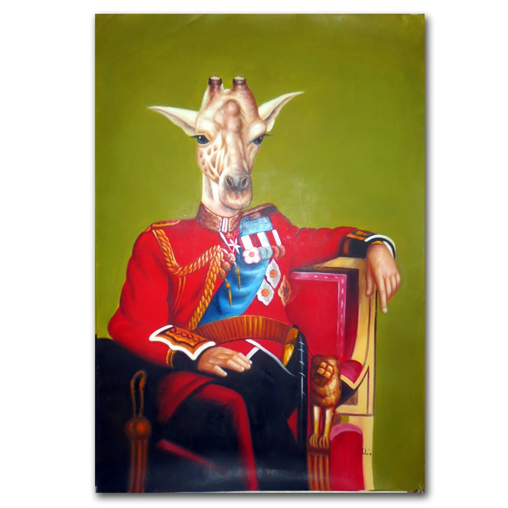 

Vintage Abstract Animals Art Canvas Print Painting Portrait Wall Art Pictures for Living Room Poester Home Decor