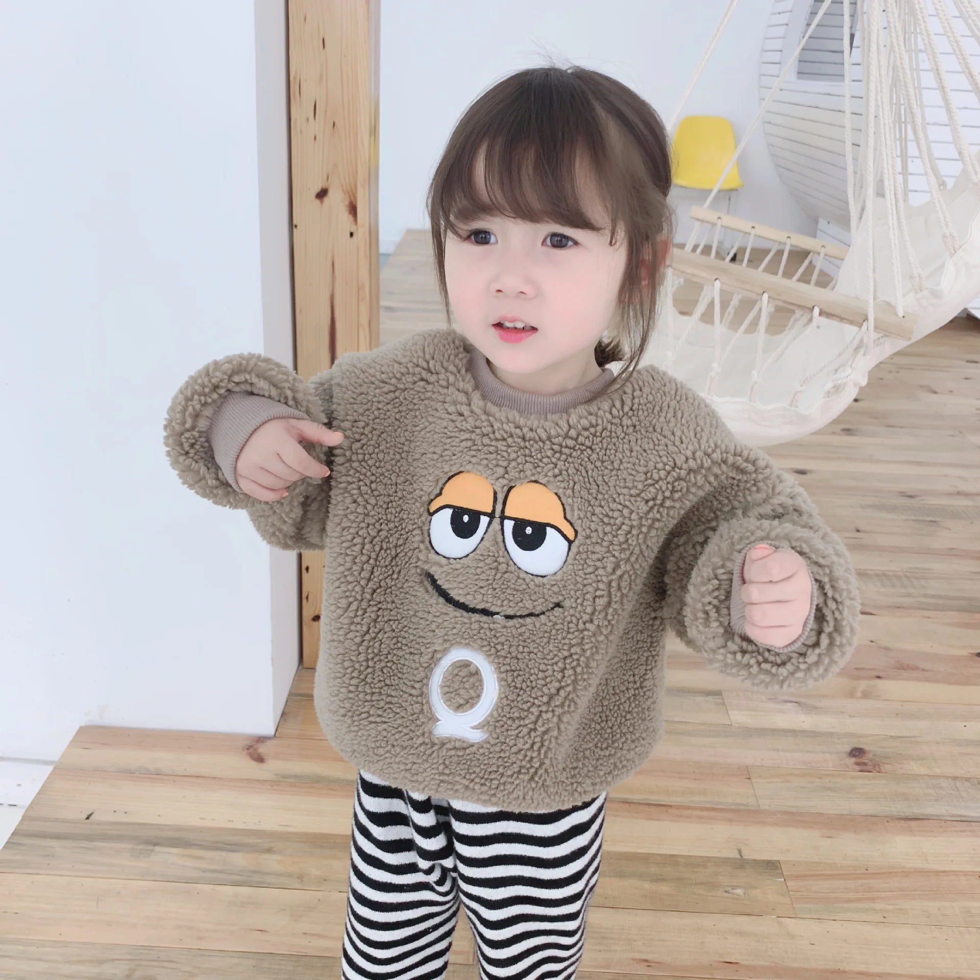 Толстовки с капюшоном для девочек одежда детей сезон осень зима Плотные