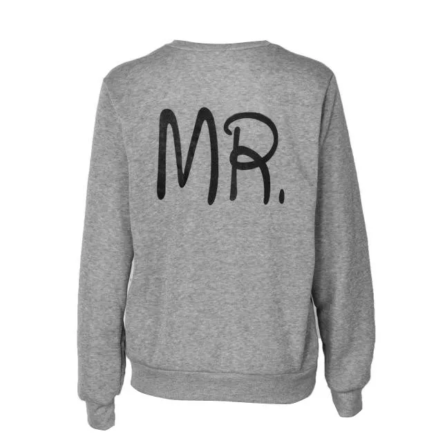 Mathcing пара свитеров для женщин и мужчин влюбленных Одежда Зимние кружки мистер