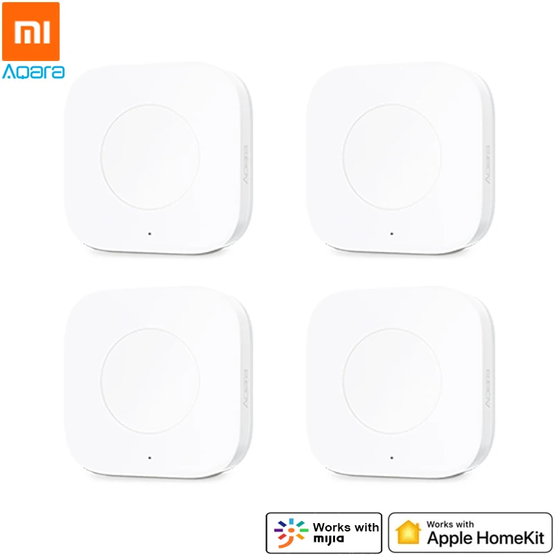 Xiaomi Aqara умный беспроводной мини-переключатель ZigBee беспроводное соединение Встроенный гироскоп работа с HomeKit MIJIA приложение умный дом Комплект